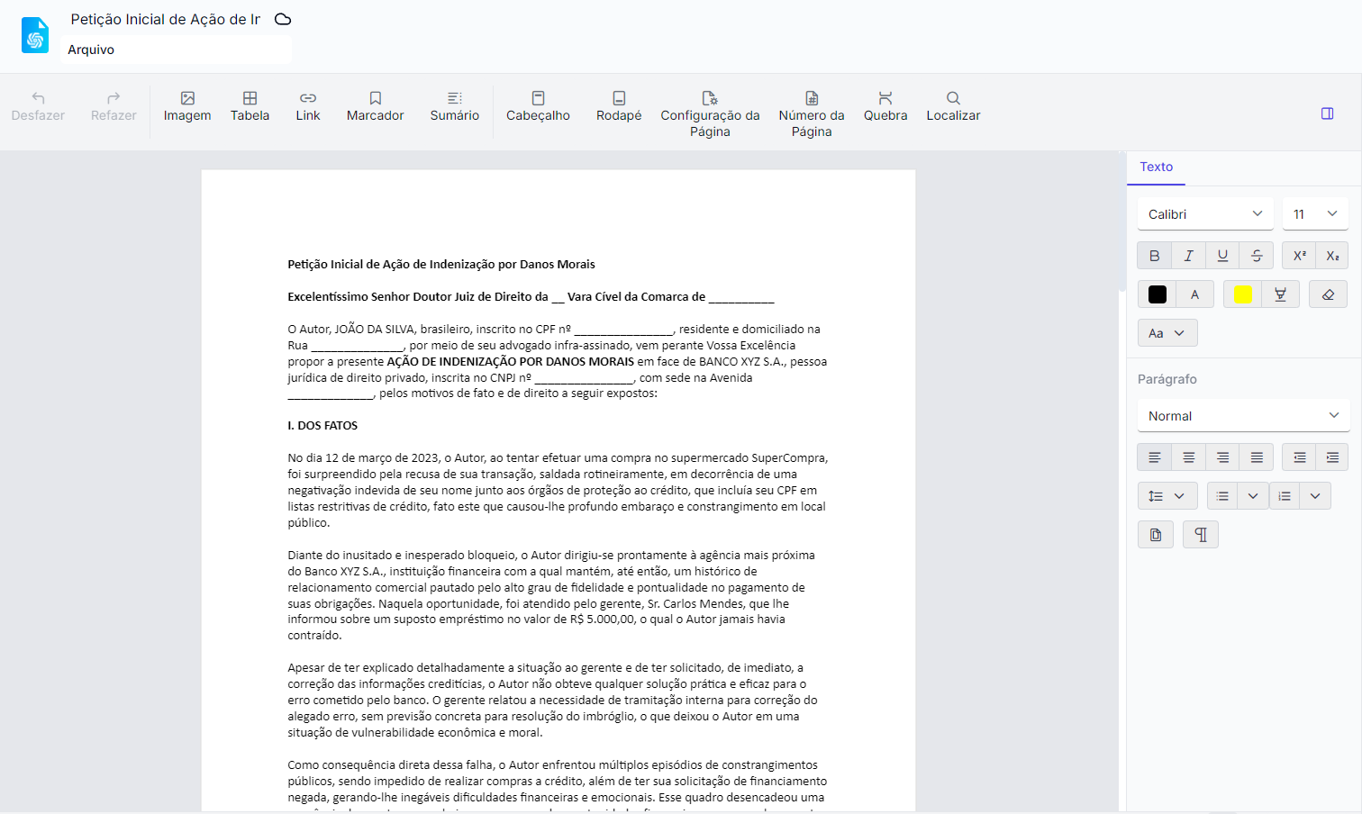 Editor de documentos