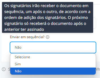 Enviar em sequência