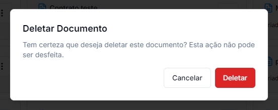 Confirmar deleção
