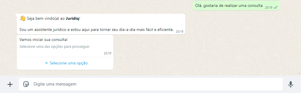 Iniciando uma consulta