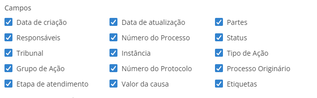 Selecionar campos
