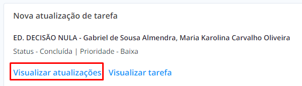 Botão Visualizar Atualizações