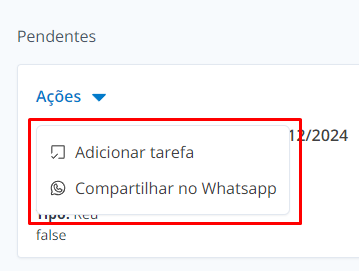 Ações de alertas